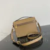 10A Spiegelqualität Dessinger 25 cm kleine Metis -Beutel Damenbraune Leinwand Pochette Luxurys Griff Handtaschen Messenger Klappe Geldbörse Crossbody Schultergurt -Box -Tasche