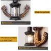 Wall Lamp Vintage Industrial Wood Led Restaurant Cafe Bar Home Living Room Decoration Antique Glass Light