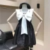 Robe Robes sans manches femmes filles douces Bow Design Kawaii College datant mignon coréen mode robe de bal Mini robes d'été vêtements