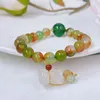 Strand Natuurlijke Agaat Kristal Armband Retro vrouwen Jade Kalebas Veiligheidsring Kraal Armbanden Zakelijke Bruiloft Sieraden Geschenken