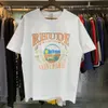 Rhude Tシャツの男性デザイナーシャツ女性2024夏のホットリュードTシャツメンズレディスティーショートスリーブトップヒップホップ特大のカップルトップス品質服