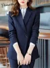 Yitimuceng Solid Solid STITS Outfities Outfities Office Office Downlar Twlar Blazer High Weraist Pant Suits 240219