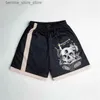 Męskie szorty anime szorty mężczyźni czarna koniczyka 3D Print Shorts Summer Szybki sucha siatka swobodna plaża krótkie spodnie fitness trening jogger workowate Q240305