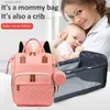 Blöja väskor en sängväska mamma väska multifunktionell mamma och babyväska som går ut snygga bärbara damer stor kapacitet mamma Bagl240305