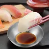 Płytki Sos ze stali nierdzewnej Naczynia okrągłe miski przyprawy sushi zanurzanie Poszukiwacze Małe 8pcs