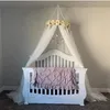 Baby krans säng gardin tält ins prinsessan vind spjälsäng mesh hudvänlig mygg net gratis installation barns steg 240223