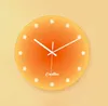 Horloges murales Joylove Nordic Sunset Clock Celebrity Ins Light Luxe Salon Salon Creative Creative Décoration Muet Simple Verre