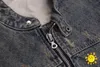Jaquetas masculinas Fasion Tie-tingido Patchwork Denim Jeans Zipper Jaqueta Homens Mulheres Vintage Roupas Casaco