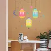 Nya Eid Mubarak Moon Star Lantern Stickers Kareem Wall Window Decals Muslim Islamiska dekorationer Ramadan Heminredning