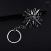 Keychains Arrival Zinc Alloy Material Car Accessory Key Chain Snowflake Keychain Compass Keyring Backpack Pendant Exploration Tool