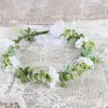 Fiori decorativi Primavera Lady Ragazza Principessa Fascia Corona floreale Copricapo da sposa fatto a mano Ghirlanda per feste Accessori per capelli da sposa