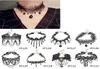 Nieuwste Stijl Gothic Victoriaanse Kristal Kwastje Tattoo Choker Ketting Zwart Kant Choker Kraag Vintage Vrouwen Bruiloft Sieraden8243353