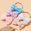 Hair Accessories Baby Girl Headbands Sequin Bowknot Head Band Born Mesh Hairbands Infant Stretchy Kids Party Headband 2024