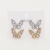 Ohrstecker Koreanischer Stil Mode Schmetterling Für Frauen Punk Strass Nettes Mädchen Zirkon Kpop Schmuck E717