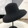 Audrey Hepburn Straw Hat Batık Modelleme Aracı Çan şeklindeki Büyük Kötü Şapka Vintage Yüksek Pretend Bileste Turist Plaj Atmosferi CX200294T