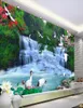 HD prachtige waterval landschap achtergrond muurschildering 3d behang 3d behang voor tv achtergrond1689598