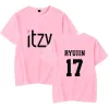 T-shirt kpop itzy t shirt kobiety koreańskie kpop album i nazwa członka nadruku bawełna koszulka krótkiego rękawu femme streetwear camiseta mjer