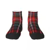 Herensokken Schattig Rood Modern Tartan Plaid Jurk Unisex Warm Comfortabel 3D Print Mode Gingham Crew