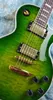 Customized electric guitar, green flower, gold accessories, in stock, lightning free shipping