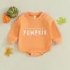 Rompers Citgeeautumn Halloween Infant Baby Boys Girls Girls Girl Letter Print Långärmad bodysuit Varma höstkläder