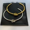 Bracciale aperto moda donna nodo braccialetto di alta qualità in oro rosa braccialetti in argento braccialetto di design gioielli da donna di alta qualità regalo di anniversario