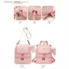 Diaper Bags Double Shoulder Mommy Bag Fashionable Little Bear Mother and Baby Bag Large Capacity Carrying Milk Bag Diaper Bag BackpackL240305