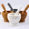 Handleiding Keuken Knoflookstamper Multifunctionele Medicinale Poeder Slijpen Mortel Pot Praktische Spice Huisgemak Kleine Gereedschappen 240304