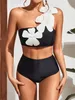 Sexy Bikinis Hohe Taille Ruffe Printe Bademode Frauen Badeanzug Push-Up Badeanzug 2023 Brasilianische Bikini Set Sommer Beachwear 240223