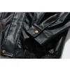 Black Red Faux Leather Jacket Coat Men Vintage Turndown Collar Raglan Sleeve Motorcycle Clothing Fashion Oversize Outerwear 240223