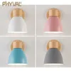 Lampe murale lampe murale nordique avec commutation applique murale moderne pour chambre à coucher la maison d'éclairage macaron 6 couleurs tête de direction e27