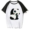 Camisetas femininas Panda Tee Mulheres Anime Camiseta Menina Roupas Engraçadas