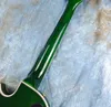 Customized electric guitar, green flower, gold accessories, in stock, lightning free shipping