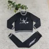 TrackSuits Womens Eleganckie dwa elementy zestawy garnitury Drukuj Zestaw spodni kardigan joggers stroje kobiet