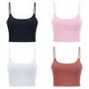 Designer Femmes Couleur Unie Femmes Slim Fit Soutien-Gorge De Sport Fitness Gilet Sexy Couleur Unie Débardeur Coussinets De Poitrine Brassière Douce Évacuant La Transpiration Lingerie Respirante