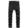 New Mens Designer Jean Hiking Pant Ripped Hip hop High Street Brand Pantalones Vaqueros Para Hombre Motorcycle Embroidery Close fitting Slim Pencil Pants Jeans