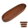 Cuencos De Madera En Forma De Barco Ensalada De Gran Capacidad Multiusos Para Mesa De Comedor Postre Merienda Casera