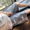 Męskie spodenki Y2K moda Summer luźne presie zwykłe amerykańskie retro pięć klasyków dżinsy szorty męskie ins hongkong w stylu gotycki trend uliczny Q240305