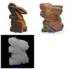 Decoratieve beeldjes 1,5" staand standbeeld natuurlijke edelsteen kamer decoratie genezing kristal dieren beeldje Reiki gesneden stenen cadeau