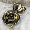 Tazze Piattini Caffè in porcellana di lusso ed elegante set di tazze da tè Bevande Tazza da latte Articoli da cucina Regalo con scatola