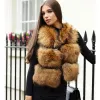 Fur Harppihop real raccoon fur women winter short vest real fur thick fur hot sale model Fast free shipping