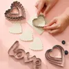 Baking Moulds Stainless Steel Cookie Mold Heart Shape Cutting Fruit Omelette Tool