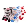 Chaussettes de Style coréen pour femmes, verre cristal soie, fines, irrégulières, transparentes, chaussettes d'été claires, couleur bonbon, mignonnes