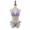 Set BluePink Heart Micro Bikini G String mini Bikini's Sexy String Biquini Badpak Beachwear Multi Color Tiny Badpakken