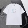 Designer tops Tide Tshirt Chest Letter Laminated Print Short Sleeve High Street Loose Casual T-shirt 100% Pure Cotton Tops 87569