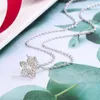 Projektant marki mody GRAFF LUXURY WOMEN's A HIGHALATY Jingge Flower Lotus Wszechstronny uczeń łańcuch rozciągliwy słodki naszyjnik żeński