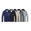 Модный мужской бренд свитер, зимний топ с твердым цветом, пуловер с высоким свитером, наполовину открытая молния