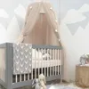 Mosquito Net with FREE Stars Hanging Tent Baby Bed Crib Canopy Tulle Curtains for Bedroom Play House Kids Room Decor 240223