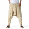 Calça 2023 Verão Novo masculino e feminino Flying Rat Pants Off Range Casual Home Pants Solid Cotton Hemp Casual Pants