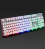 Gaming Russisch toetsenbord Retro Ronde Gloeiende Keycap Backlit USB Bedraad metalen paneel Verlichte rand Waterdicht9593699