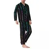 Мужская одежда для сна в красочный горошек и полоску, весенняя элегантная одежда с современным принтом, винтажный пижамный комплект большого размера с длинными рукавами, ночная рубашка с графикой для сна